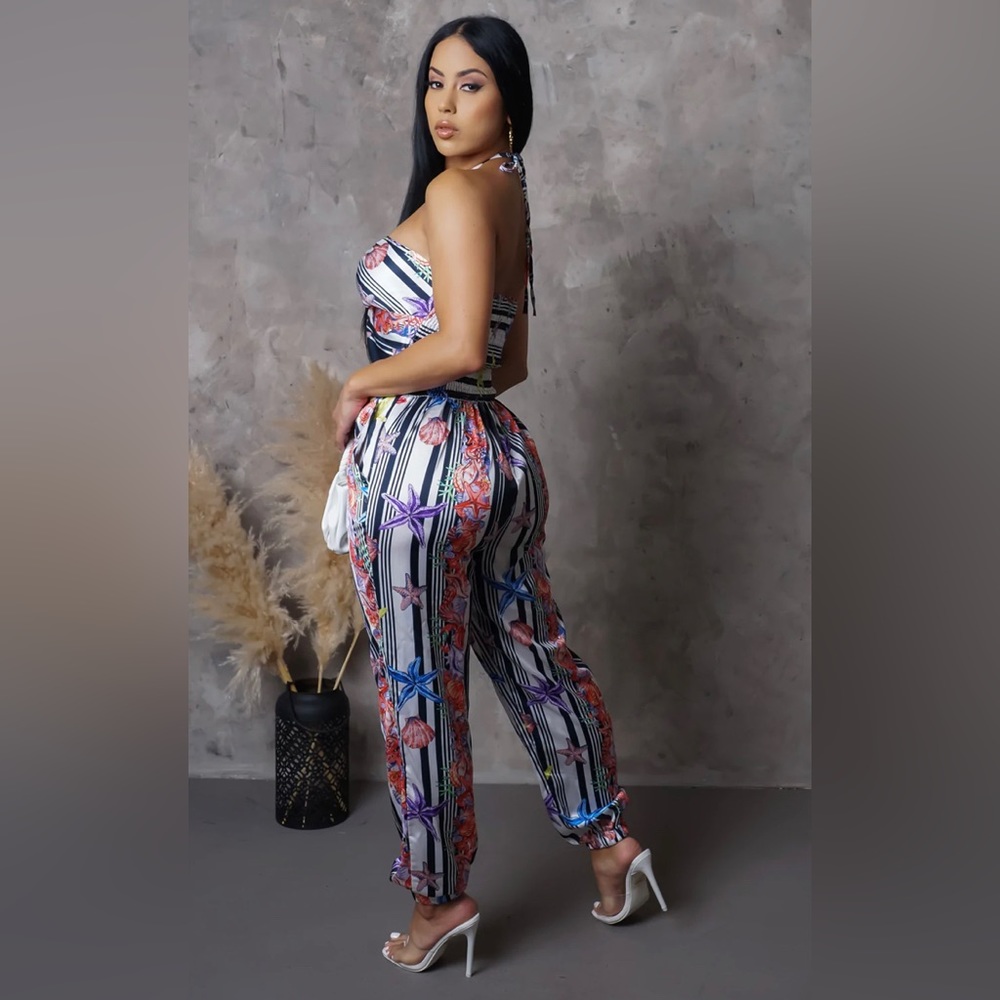 Multi print jumpsuit - Picture 3 of 4